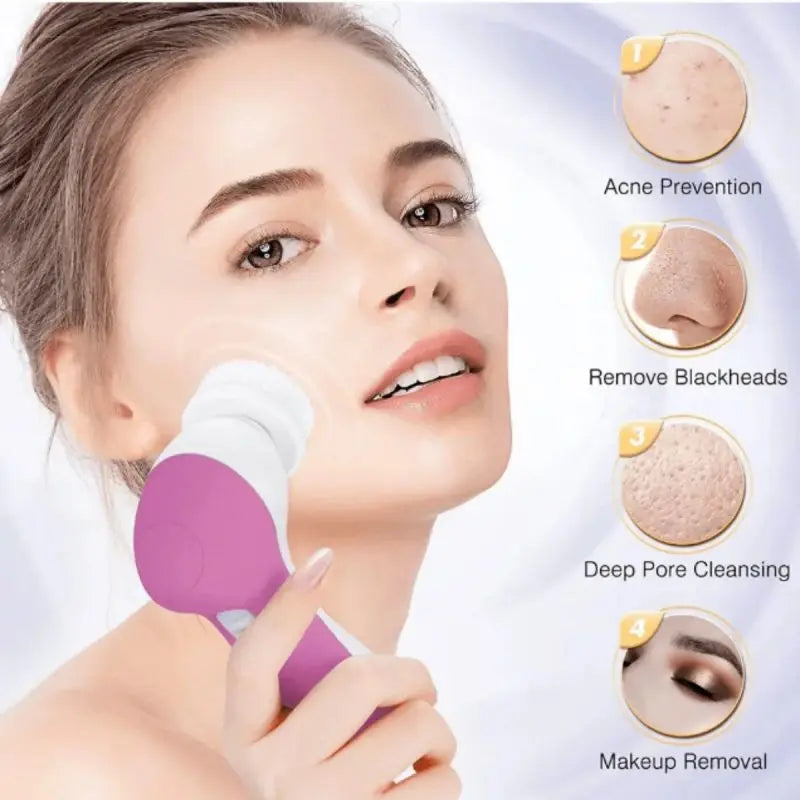 Electric Facial Cleaner 5 IN 1 Face Cleansing Brush