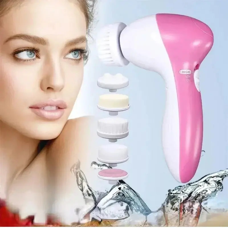 Electric Facial Cleaner 5 IN 1 Face Cleansing Brush