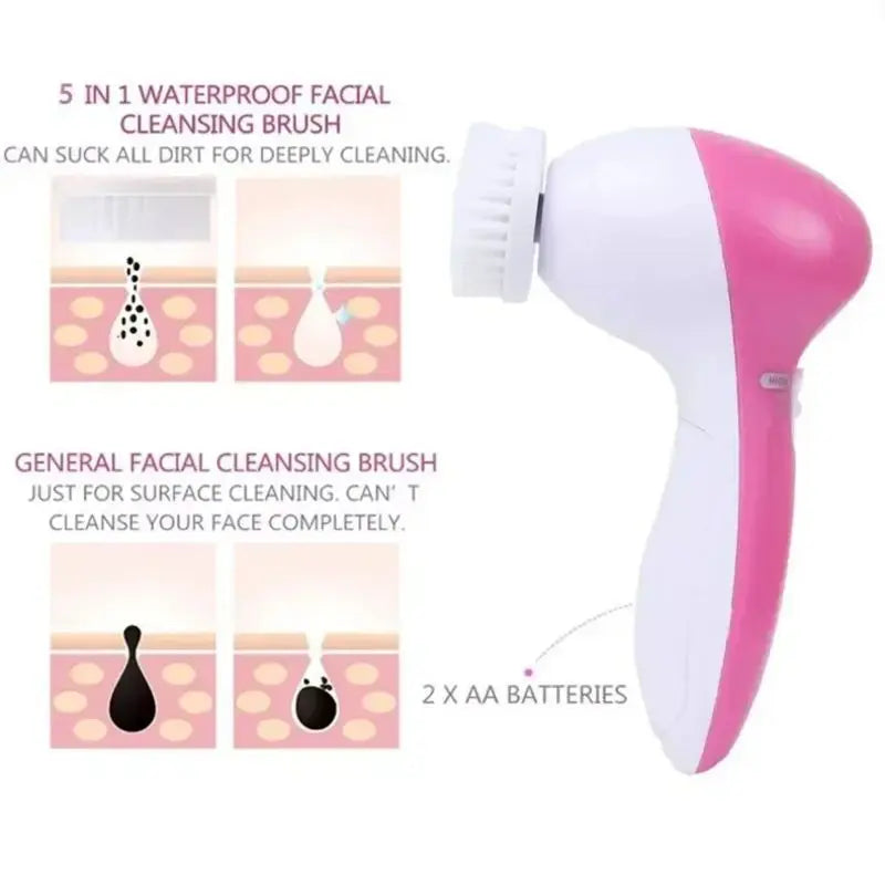 Electric Facial Cleaner 5 IN 1 Face Cleansing Brush