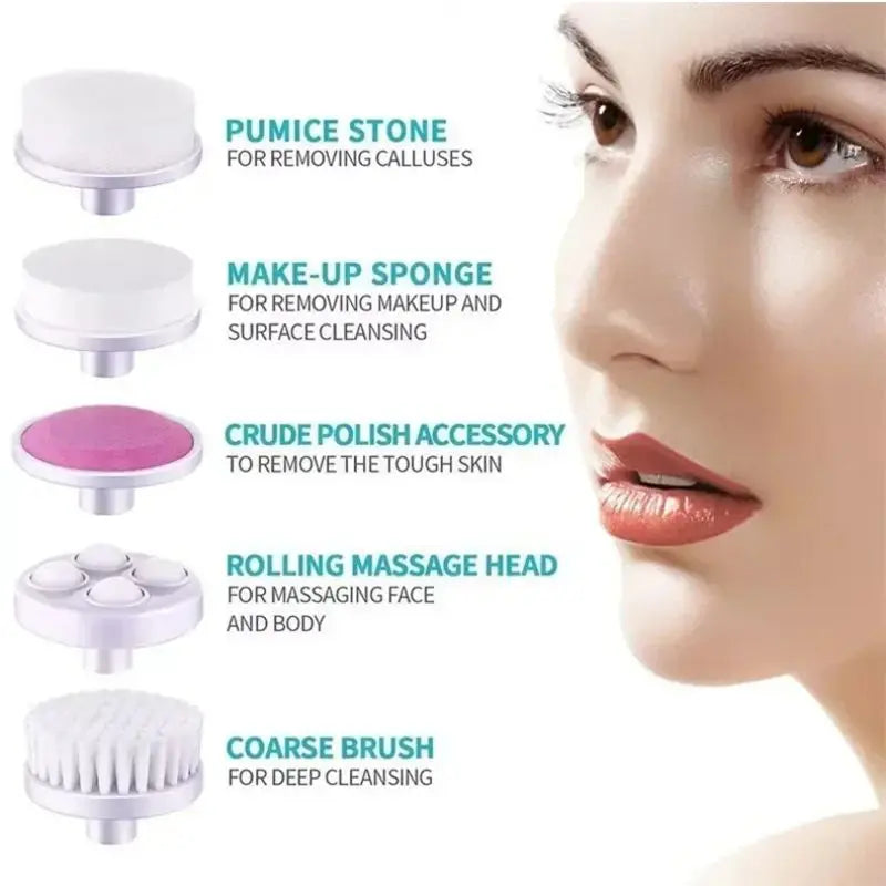 Electric Facial Cleaner 5 IN 1 Face Cleansing Brush